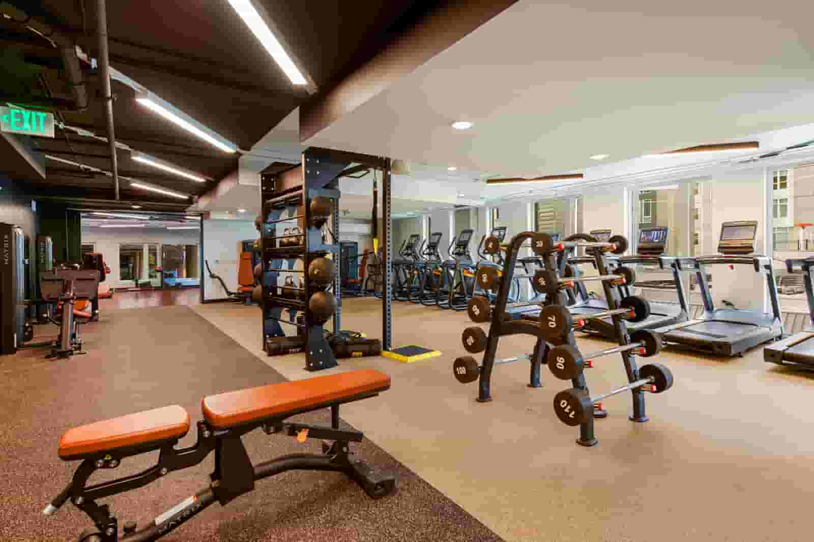 Fully-featured, 24 hour Fitness Center with all the gear you need