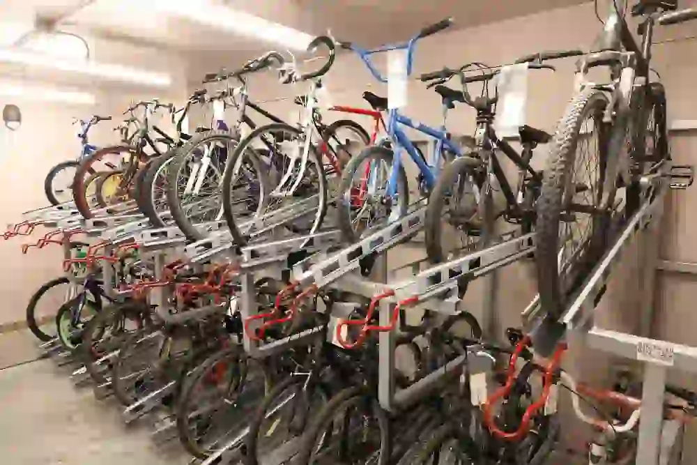Secure bike storage close to UW campus