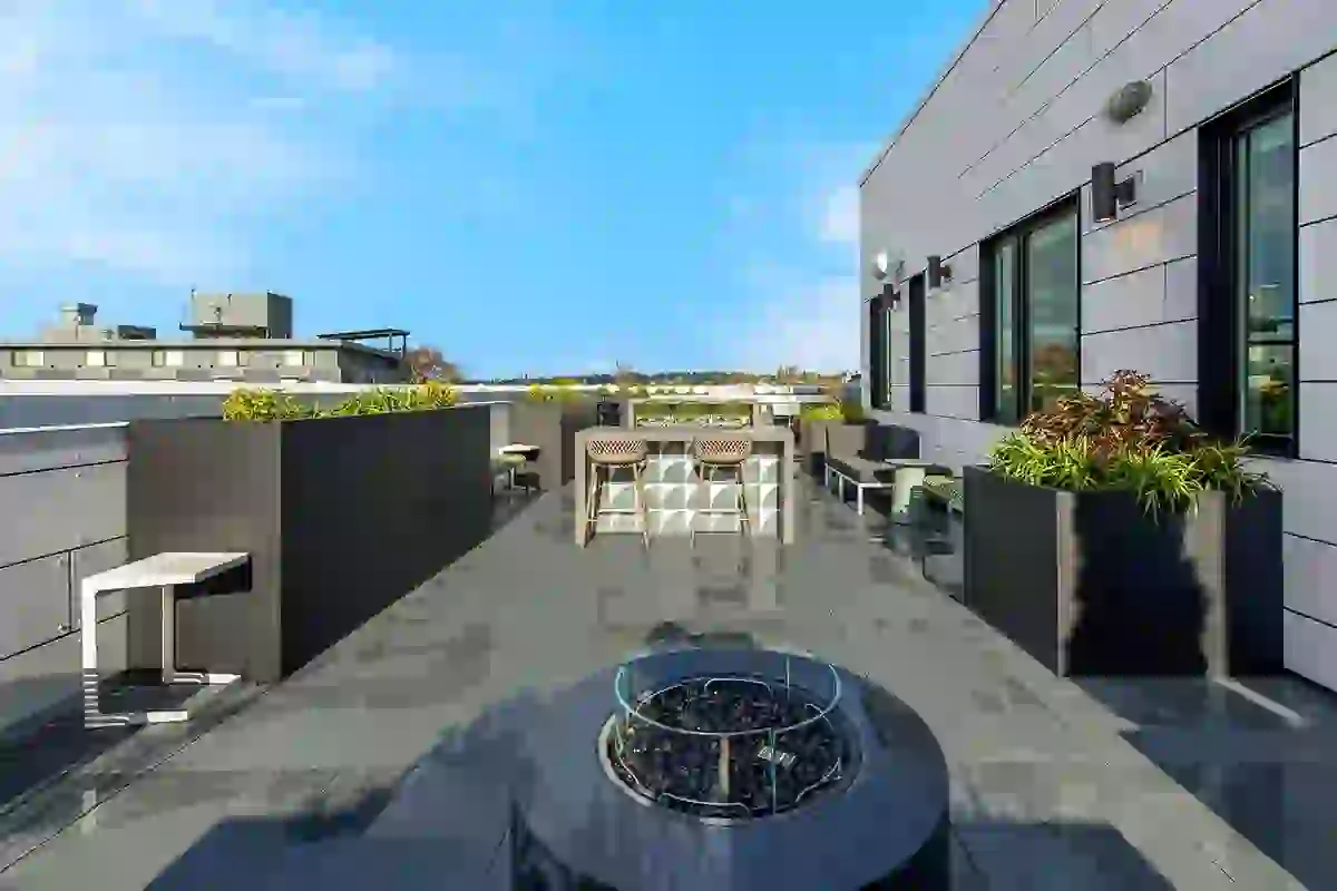 Gather around a fire pit and take in the Seattle views