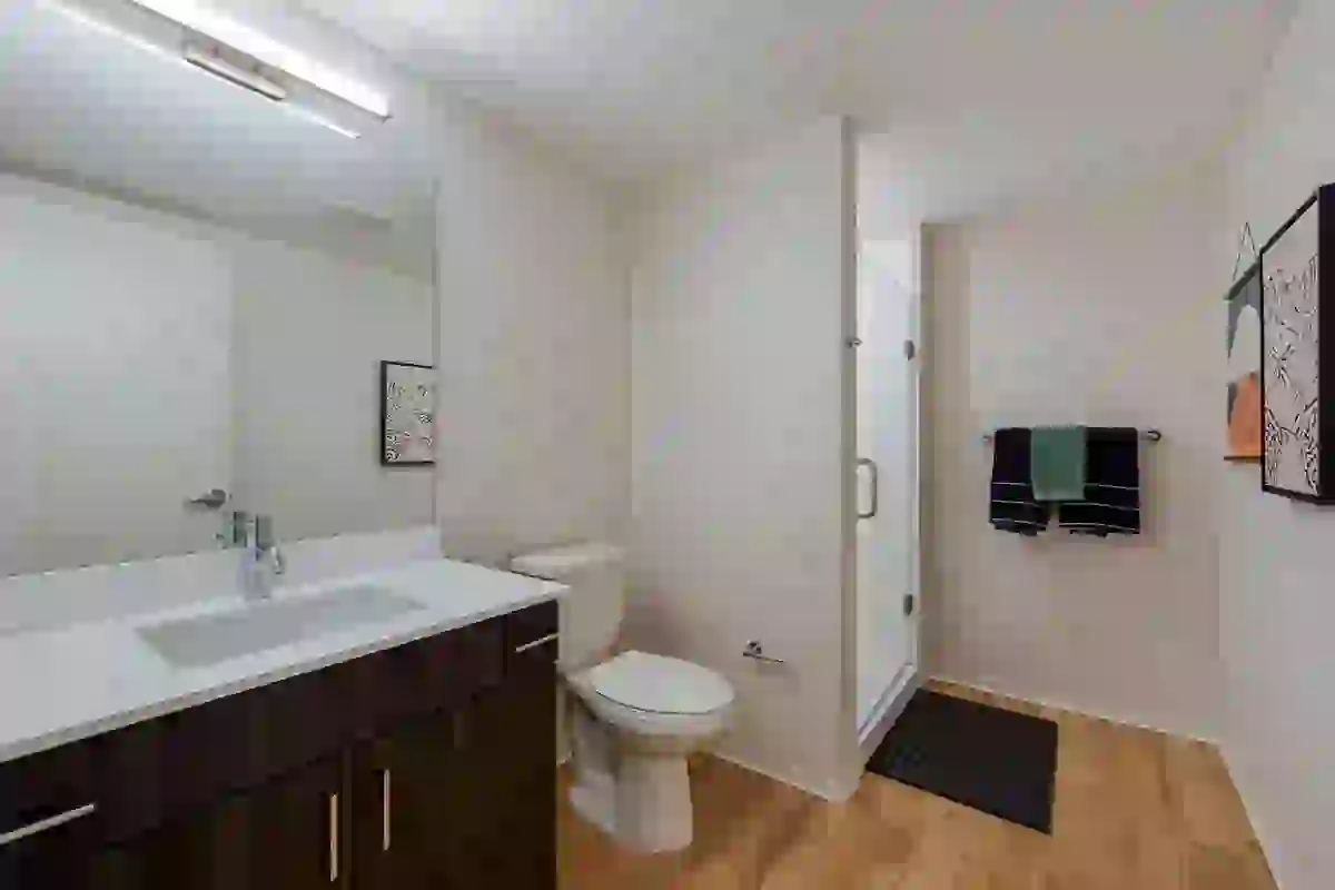 Luxury bathrooms in every HERE apartment